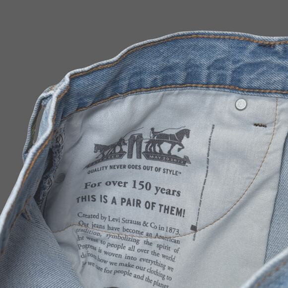 Levi's 405 20" Light Wash Denim Shorts Men's Size 34 GUC - Picture 8 of 11